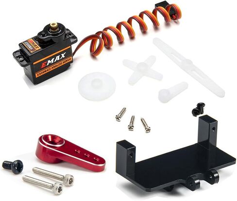 1 مجموعة ES08MAII RC أجهزة تناظرية مع دعامة تثبيت مؤازرة/ذراع/وصلة توجيه لـ 1/24 محوري SCX24 برونكو C10 JLU المصارع ديدبولت B17 in Kuwait