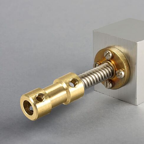Rebower Rigid Coupling Copper Shaft Coupler Connector Motor Accessories [for 3D Printer]-1/8 to 1/8 Bore L20 x D12/Dark Red/4 Pack in Saudi Arabia