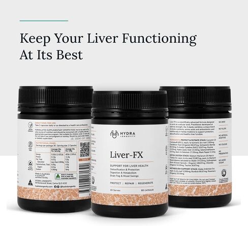 مكمل دعم الكبد من Liver-FX مع شوك الحليب، وجذور الهندباء، وتركيبة تنظيف الكبد وإزالة السموم، غير معدلة وراثيًا، نباتي، 60 كبسولة (30 وجبة) in Saudi Arabia