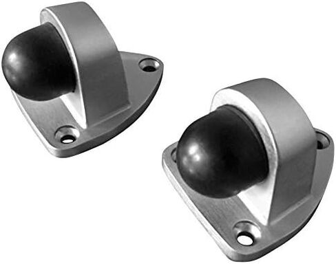 Shepherd Hardware 3406E Heavy Duty Floor Mount Door Stop, 2-Pack, 2 Inch, Satin Nickel in Kuwait