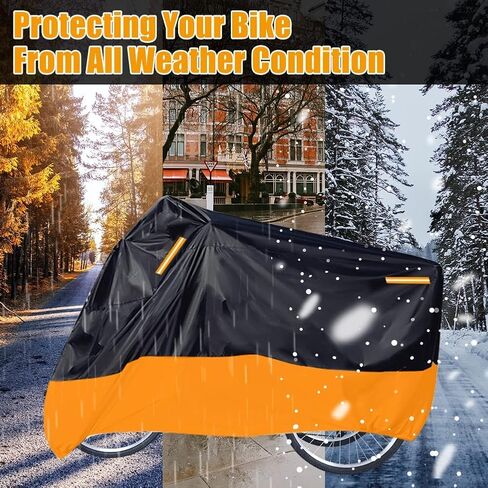 Premium Adult Tricycle Cover, Universal for All 3 Wheel Bike Motorcycle Outdoor and Indoor Cover Storage (104" x 43.3" x 49") (Black & Silver, 210D) in Saudi Arabia