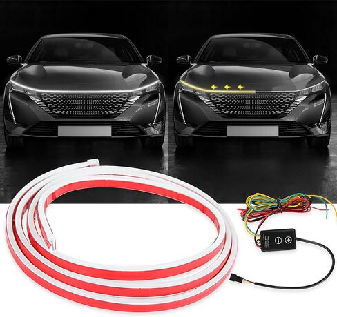 Car Hood Light Strip, 94.5 Inches Cars LED Strip Lights Waterproof IP68 Scan Start-up + White Light for Cars, SUVs, Trucks in Kuwait