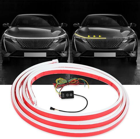 Car Hood Light Strip, 94.5 Inches Cars LED Strip Lights Waterproof IP68 Scan Start-up + White Light for Cars, SUVs, Trucks in Kuwait