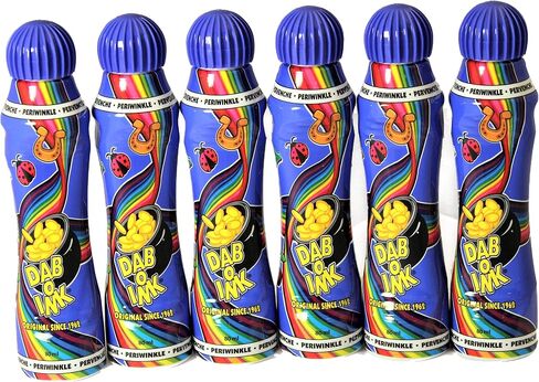 مجموعة Periwinkle Dab-O-Ink Plus Super Bright Bingo Daubers مع مكافأة 1 Lucky Lady Bingo Dauber (لون عشوائي) - دوبر متعددة الاستخدامات للبينجو - دوبر بينجو للأطفال والكبار (3 أونصة. 13 عبوة) in Saudi Arabia