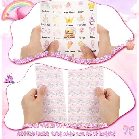 Liliful 35 Pcs Bingo Games 24 Players Party Bingo Cards for Boys Girls Adults Family Classroom Activities Birthday Theme Party Favors Supplies (Unicorn) in Saudi Arabia