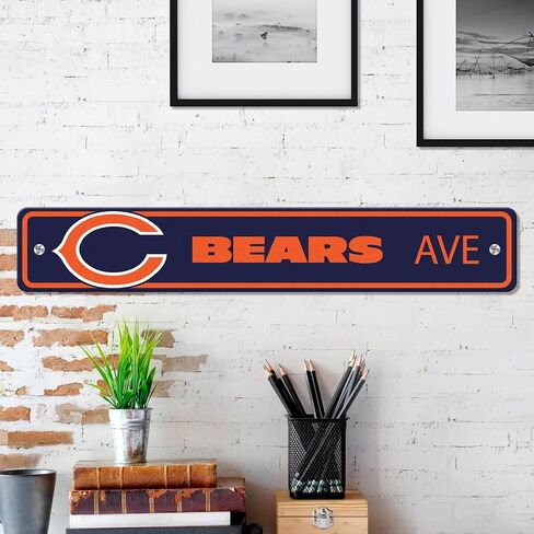 FANMATS NFL - Chicago Bears Team Color Street Sign Décor 4in. X 24in. Lightweight in Saudi Arabia