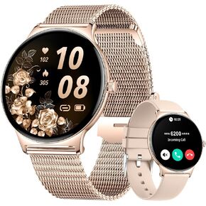 Smart Watches for Women, 1.43" AMOLED Display Fitness Tracker with Bluetooth Make/Answer Call, Heart Rate/Female Cycle/Sleep Monitor, 100+ Sports Modes, IP67 Waterproof for Android/iPhone in Saudi Arabia