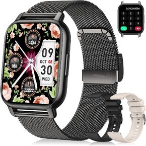 Fitness Tracker Smart Watch for Women Men, 1.85" Activity Tracker with Heart Rate SpO2 Sleep Monitor, 110+ Sport Modes, IPX8 Waterproof Smartwatch for Android iOS Phone（3 Bands） in Saudi Arabia