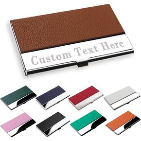 EAQ Custom Business Card Holder Personalized Leather Business Card Holder for Men&Women Custom Logo/Name Business Card Holder Gift in Saudi Arabia