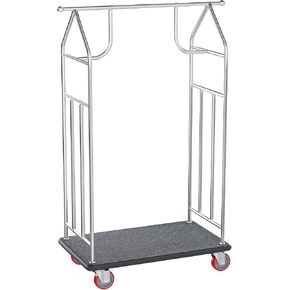48 * 22IN Hotel Luggage Cart with Wheels,1200 lbs Load Capacity Heavy Duty Rolling Luggage Cart,Commercial Bellman Cart with Anti-Friction Felt Pad & Rubber Bumper for Hotels,Resorts, Condos in Saudi Arabia