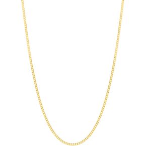 Floreo 10k Yellow Gold 1.4mm Solid Miami Cuban Gourmette Chain Necklace in Saudi Arabia