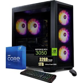 Gamer Master Gaming Desktop PC - Intel Core i7, 32GB RAM, 1TB NVMe M.2 SSD, NVIDIA GeForce RTX 3050 6GB GDDR6, WiFi 6 Ready & Windows 11 Pro in Saudi Arabia