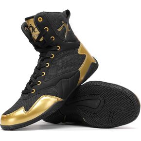 Men's Wrestling Shoes Men Boxing Shoes High Top Fitness Weightlifting Powerlifting Shoes Zero Drop in Kuwait