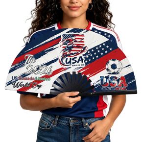 مراوح كأس العالم لكرة القدم القابلة للطي لعام 2026 - أساسيات يوم لعبة كرة القدم لأغاني الملعب، هدايا الحفلات، الهدايا والإكسسوارات، زي جيرسي برازيلي للنساء والرجال - مقاس واحد in Kuwait
