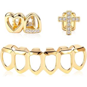 Grillz for Women Men, Hip Hop Grills for your teeth, Adjustable Tooth Covers, Dental Jewelry for Party Concert in Saudi Arabia