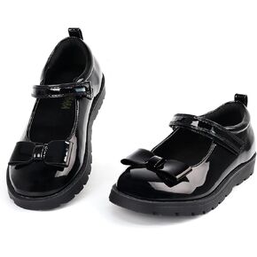 Toddler Girls Dress Shoes Mary Jane Flats with Bow School Uniform Shoes for Toddler/Little Girls in Saudi Arabia