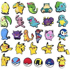 27Pcs anime Shoe Decoration Charms for Croc Clog Sandals, Shoe Accessories Charms for Adults in Saudi Arabia