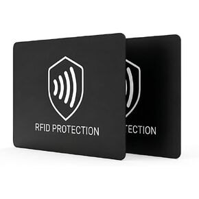 RFID Blocking Card, 2 Pack, NFC Credit Card Protector for Wallet | Protects Cards, ID & Passports, Electronic Theft Protection, Contactless Travel Security Defender in Saudi Arabia