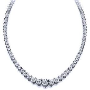 10.00 ct. TW Graduated Round Cut Diamond Tennis Necklace in Saudi Arabia