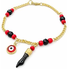Azabache Evil Eye Style Elephant Bracelet, 14K Gold Plated Elephant Charm Jewelry for Women – Mal de Ojos in Saudi Arabia