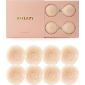 ATTLADY Nipple Covers for Women 4 Pairs Sticky Silicone Reusable Pasties No Show in Saudi Arabia