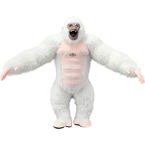 Inflatable Gorilla Costume Adult Fancy Halloween Christmas Dress Party Roar King Kong Blow up Full Body Costume Outfit in Kuwait