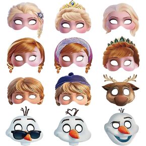 12Pcs Princess Masquerade Mask, Cute Classic Character Masks, Princess Role Playing Props, Birthday Decorations in Saudi Arabia