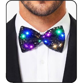 Yonamix Light Up Bow Tie Sequin Led Bowtie for Men in Saudi Arabia