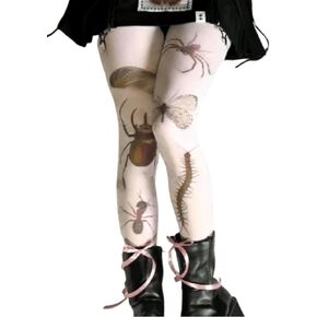 Funky Patterned Tights Y2k Whimsy Twee Stockings Y2k Colorful Fun Tights 2000s Grunge Whimsical Accessories in Saudi Arabia