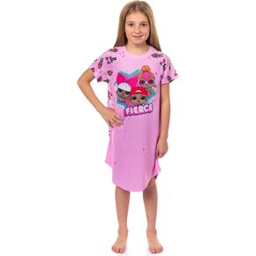 INTIMO LOL Surprise Pajamas Girl's Diva Neon QT MC Swag Short Sleeve Raglan Nightgown in Kuwait