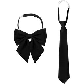 2 Pcs Black Bow Tie for Women – Adjustable Pre-Tied Necktie for Blouse & Shirt, Cute Formal Attire Accessory for Business Casual, Party & Work, Gift for Her in Saudi Arabia