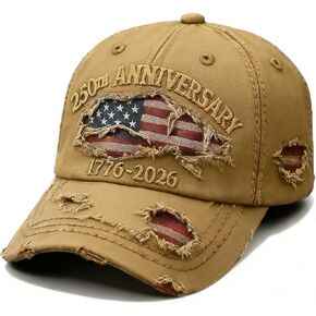 250 Anniversary USA Hat Adjustable Embroidered 250th Anniversary Patriotic Retro Denim Hat Baseball Caps in Kuwait