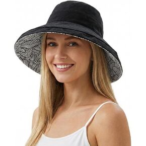2026 Women Reversible Bucket Hat Wide Brim UV Protection Summer Sun Hats UPF 80+ Foldable Outdoor Vacation Beach Cap in Saudi Arabia