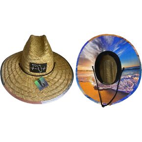 Straw Sun Hat for Men & Women | Wide Brim Water-Resistant Straw Beach Hat for Vacation | Florida in Saudi Arabia