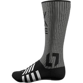A-Shield Cut-Resistant Hockey Socks, Seamless Toe, Lace Bite & A5 Protection, Moisture-Wicking, Grey/Black in Saudi Arabia