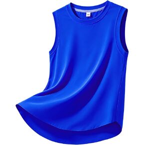 LYSMuch Girl قميص بدون أكمام تانك توب تنس تي شيرت للأطفال Racerback سريع الجفاف نشط تجريب اليوغا 5-14 سنة in Kuwait
