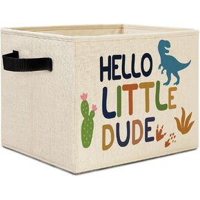 Little Man Cave Dinosaur Storage Bins for Boys, Cute Dino Dinosaur Collapsible Storage Basket Organizer for Kids Room Bedroom Bathroom Nursery Playroom Clothes Toys Books, Toybox for Boys in Saudi Arabia