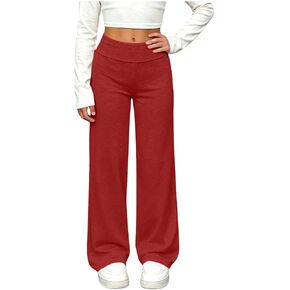 Girls Sweatpants Straight Leg Baggy High Waist Open Bottom Sweat Pants Youth School Uniform Trendy Kids Clothes in Saudi Arabia