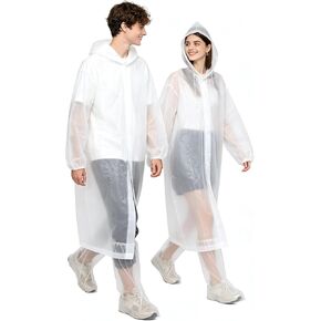 Disposable Rain Poncho & Shoe Covers Set, Waterproof Gear for Adults Hiking Camping in Saudi Arabia