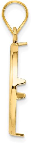 14k Polished 19.0mm Prong Coin Bezel Pendant, Yellow in Kuwait