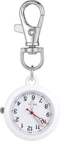Veemoon Clip on Pocket Watch,mini Clock Keychain Portable Badge Watch for Nurses Doctors Chefs Children Students Unisex in Saudi Arabia