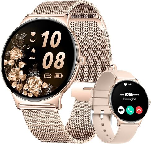 Smart Watches for Women, 1.43" AMOLED Display Fitness Tracker with Bluetooth Make/Answer Call, Heart Rate/Female Cycle/Sleep Monitor, 100+ Sports Modes, IP67 Waterproof for Android/iPhone in Saudi Arabia