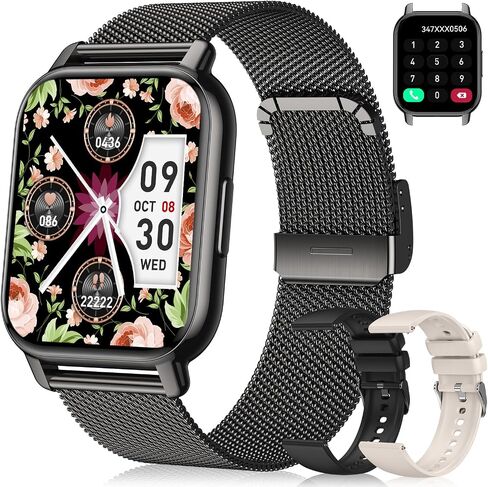 Fitness Tracker Smart Watch for Women Men, 1.85" Activity Tracker with Heart Rate SpO2 Sleep Monitor, 110+ Sport Modes, IPX8 Waterproof Smartwatch for Android iOS Phone（3 Bands） in Saudi Arabia