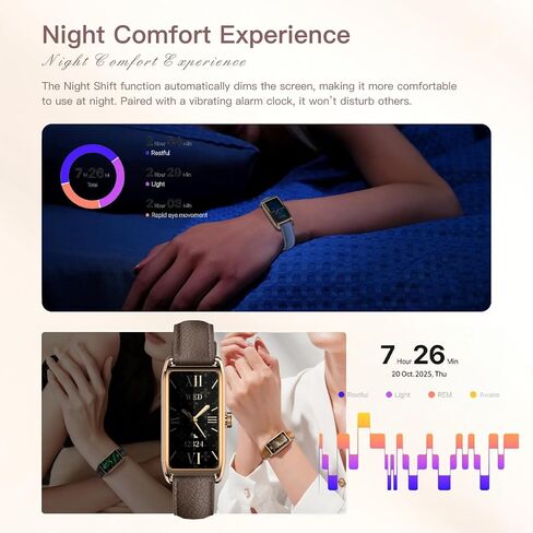 Elegant Smart Watch for Women Fitness Tracker with Step Counter Calorie Tracker Heart Rate Monitor Sleep Tracker IP68 Waterproof Activity Tracker Bracelet with AMOLED Touchscreen for Android IOS in Saudi Arabia