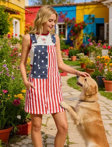 Bindefon Overall Dress for Women Skirt Summer Shorts Romper with Pockets Festival Outfits in Kuwait