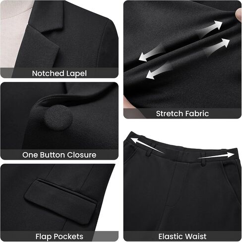 Kelyaa Women's 2 Piece Suit Set Business Casual Slim Fit One Button Blazer and Pant Suit for Office Work Professional Outfits in Saudi Arabia