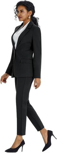 Kelyaa Women's 2 Piece Suit Set Business Casual Slim Fit One Button Blazer and Pant Suit for Office Work Professional Outfits in Saudi Arabia