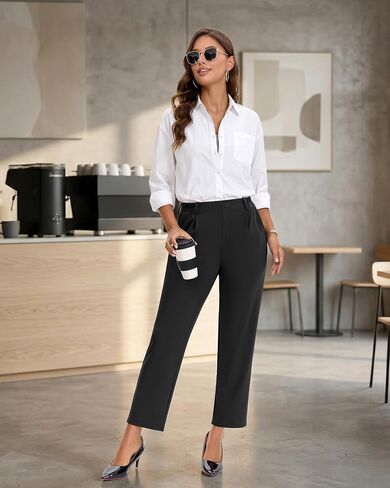 COPYLEAF Dress Pants Women Stretchy Ankle Work Pants Travel Golf Business Casual Trousers Slacks with Pockets in Kuwait