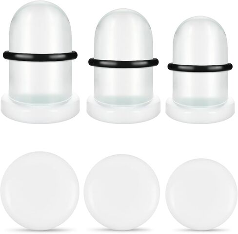 6-18Pcs Glass Ear Stretching Kit 1.6-7mm/7.5-12mm Plugs for Ears Gauges with O-Rings Single Flare Glass Gauge Stretching Kit Ear Expander Body Piercing Jewelry for Women Men in Kuwait