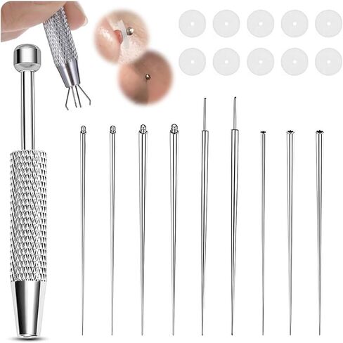 14G 16G 18G Piercing Tapers Ball Grabber Tool Piercing Kits Stainless Steel Insertion Pin Assistant Set Changing Jewelry for Ear/Nose/Navel/Nipple/Lip/Eyebrow/Tongue in Saudi Arabia